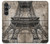 S3416 Eiffel Tower Blueprint Case For Samsung Galaxy S23 FE