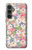 S3688 Floral Flower Art Pattern Case For Samsung Galaxy S23 FE