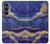 S3906 Navy Blue Purple Marble Case For Samsung Galaxy S23 FE