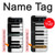 S3078 Black and White Piano Keyboard Case For Motorola Razr 40