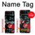 S3112 Rose Floral Pattern Black Case For Motorola Razr 40