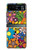 S3281 Colorful Hippie Flowers Pattern Case For Motorola Razr 40