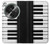 S3078 Black and White Piano Keyboard Case For OnePlus OPEN