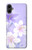 S2361 Purple White Flowers Case For Samsung Galaxy A05 S2361 Purple White Flowers Case For Samsung Galaxy A05