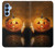 S1083 Pumpkin Spider Candles Halloween Case For Samsung Galaxy A15 5G