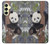 S3793 Cute Baby Panda Snow Painting Case For Samsung Galaxy A25 5G