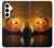 S1083 Pumpkin Spider Candles Halloween Case For Samsung Galaxy A35 5G