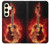 S0415 Fire Guitar Burn Case For Samsung Galaxy S24