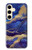 S3906 Navy Blue Purple Marble Case For Samsung Galaxy S24