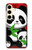 S3929 Cute Panda Eating Bamboo Case For Samsung Galaxy S24