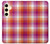 S3941 LGBT Lesbian Pride Flag Plaid Case For Samsung Galaxy S24