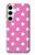 S2358 Pink Polka Dots Case For Samsung Galaxy S24 Plus