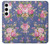 S3265 Vintage Flower Pattern Case For Samsung Galaxy S24 Plus