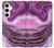 S3896 Purple Marble Gold Streaks Case For Samsung Galaxy S24 Plus