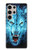 S0752 Blue Fire Grim Wolf Case For Samsung Galaxy S24 Ultra S0752 Blue Fire Grim Wolf Case For Samsung Galaxy S24 Ultra