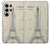 S3474 Eiffel Architectural Drawing Case For Samsung Galaxy S24 Ultra