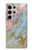 S3717 Rose Gold Blue Pastel Marble Graphic Printed Case For Samsung Galaxy S24 Ultra