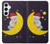 S2849 Cute Sleepy Owl Moon Night Case For Samsung Galaxy A55 5G