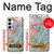 S3717 Rose Gold Blue Pastel Marble Graphic Printed Case For Samsung Galaxy A55 5G