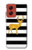 S2794 Black and White Striped Deer Gold Sparkles Case For Motorola Moto G Stylus 5G (2024)