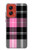 S3091 Pink Plaid Pattern Case For Motorola Moto G Stylus 5G (2024)