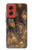 S3691 Gold Peacock Feather Case For Motorola Moto G Stylus 5G (2024)