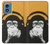 S2324 Funny Monkey with Headphone Pop Music Case For Motorola Moto G Play 4G (2024)