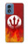 S2803 Fire Red Devil Spear Symbol Case For Motorola Moto G Play 4G (2024)