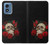 S3753 Dark Gothic Goth Skull Roses Case For Motorola Moto G Play 4G (2024)