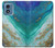 S3920 Abstract Ocean Blue Color Mixed Emerald Case For Motorola Moto G Play 4G (2024)