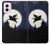 S3289 Flying Pig Full Moon Night Case For Motorola Moto G Power 5G (2024)