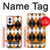 S3421 Black Orange White Argyle Plaid Case For Motorola Moto G Power 5G (2024)