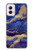 S3906 Navy Blue Purple Marble Case For Motorola Moto G Power 5G (2024)