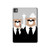 S3557 Bear in Black Suit Hard Case For iPad Pro 11 (2024,2025)