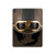 S2645 Vintage Brown Goggles Motorcycle Helmet Hard Case For iPad Pro 13 (2024,2025), Air 13 2026