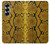 S3365 Yellow Python Skin Graphic Print Case For Samsung Galaxy Z Fold 6