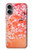 S2543 Japanese Kimono Style Flower Pattern Case For iPhone 16 plus