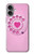 S2847 Pink Retro Rotary Phone Case For iPhone 16 plus