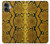 S3365 Yellow Python Skin Graphic Print Case For iPhone 16 plus