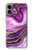 S3896 Purple Marble Gold Streaks Case For iPhone 16 plus