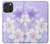 S2361 Purple White Flowers Case For iPhone 16 pro max