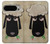 S2826 Cute Cartoon Unsleep Black Sheep Case For Google Pixel 9 Pro