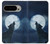 S3693 Grim White Wolf Full Moon Case For Google Pixel 9 Pro