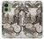 S1681 Steampunk Drawing Case For Motorola Edge (2023), Edge 40