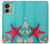 S3428 Aqua Wood Starfish Shell Case For Motorola Edge (2023), Edge 40
