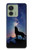 S3555 Wolf Howling Million Star Case For Motorola Edge (2023), Edge 40