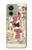 S3820 Vintage Cowgirl Fashion Paper Doll Case For Motorola Edge (2023), Edge 40