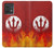 S2803 Fire Red Devil Spear Symbol Case For Motorola Edge 40 Neo