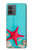 S3428 Aqua Wood Starfish Shell Case For Motorola Moto G14