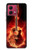 S0415 Fire Guitar Burn Case For Motorola Moto G84